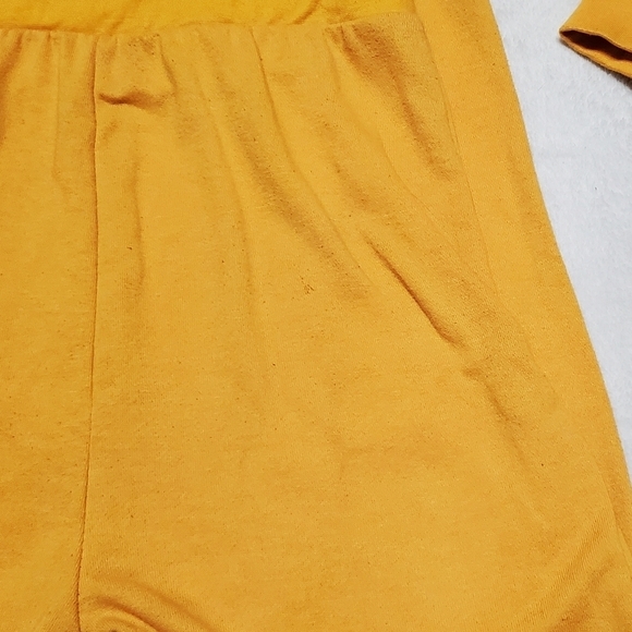 VINTAGE 90s-Y2K Baby Phat Mustard Yellow Gold Spell Out Off-Shoulder Jumpsuit M - Picture 14 of 16